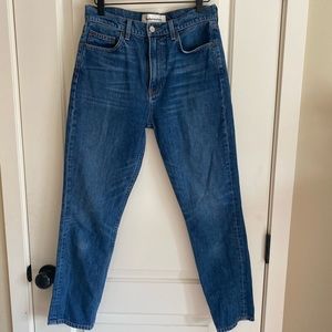 Reformation high rise ankle cropped jeans 27